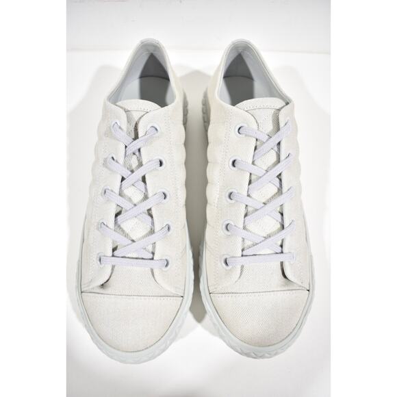 Chanel 22C Light Blue Grey Denim CC Logo Low Top Flat Runner Trainer Sneaker 39 - Picture 6 of 11